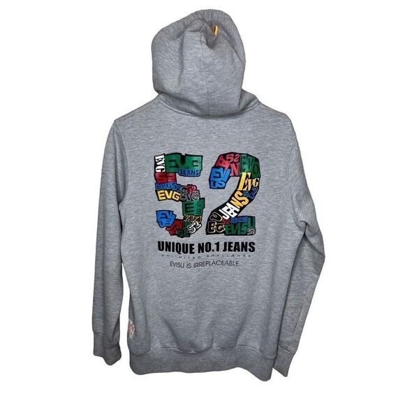 Y2K EVISU Jeans Hoodie Large - Picture 4 of 10